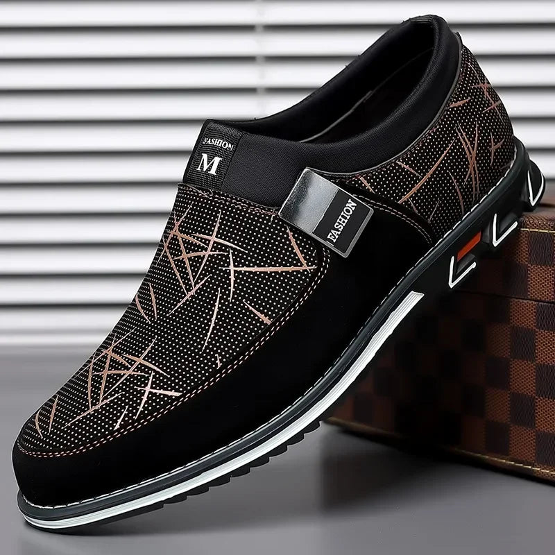 Men’s Luxury Leather Loafers - Classic Slip-On Business, Office, Formal and Party Shoes
