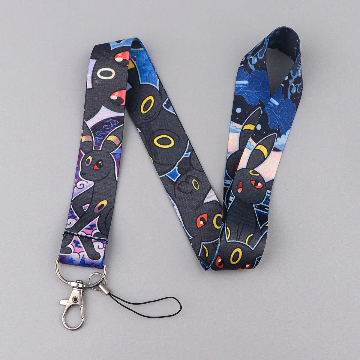 Anime Gengar Lanyard for Keys – Cartoon ID Card, Mobile Phone Strap, USB Badge Holder, DIY Keychain Gift