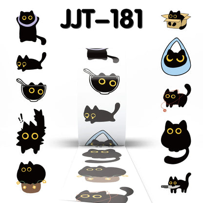 500pcs Cute Cat Stickers – DIY Graffiti, Envelope Seals, Stationery, Children’s Reward & Decorative Stickers