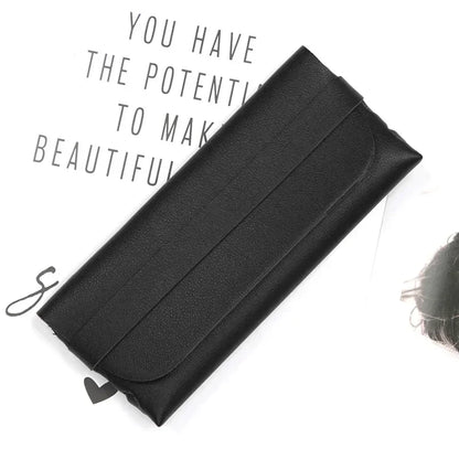 PU Leather Soft Glasses Case – Protective Pouch for Sunglasses and Reading Eyewear for Women