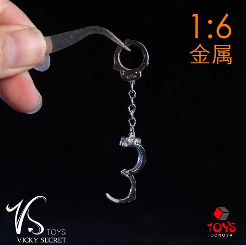 Vstoys 1/6 Scale Metal Handcuffs – Openable Soldier Scene Props for 12-inch Action Figures