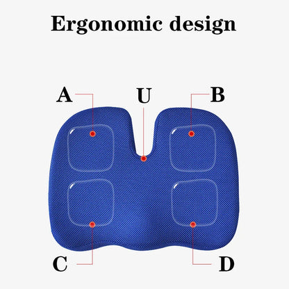 Memory Foam Seat Cushion – Office Chair & Home Use, Ergonomic Pillow for Back Pain Relief