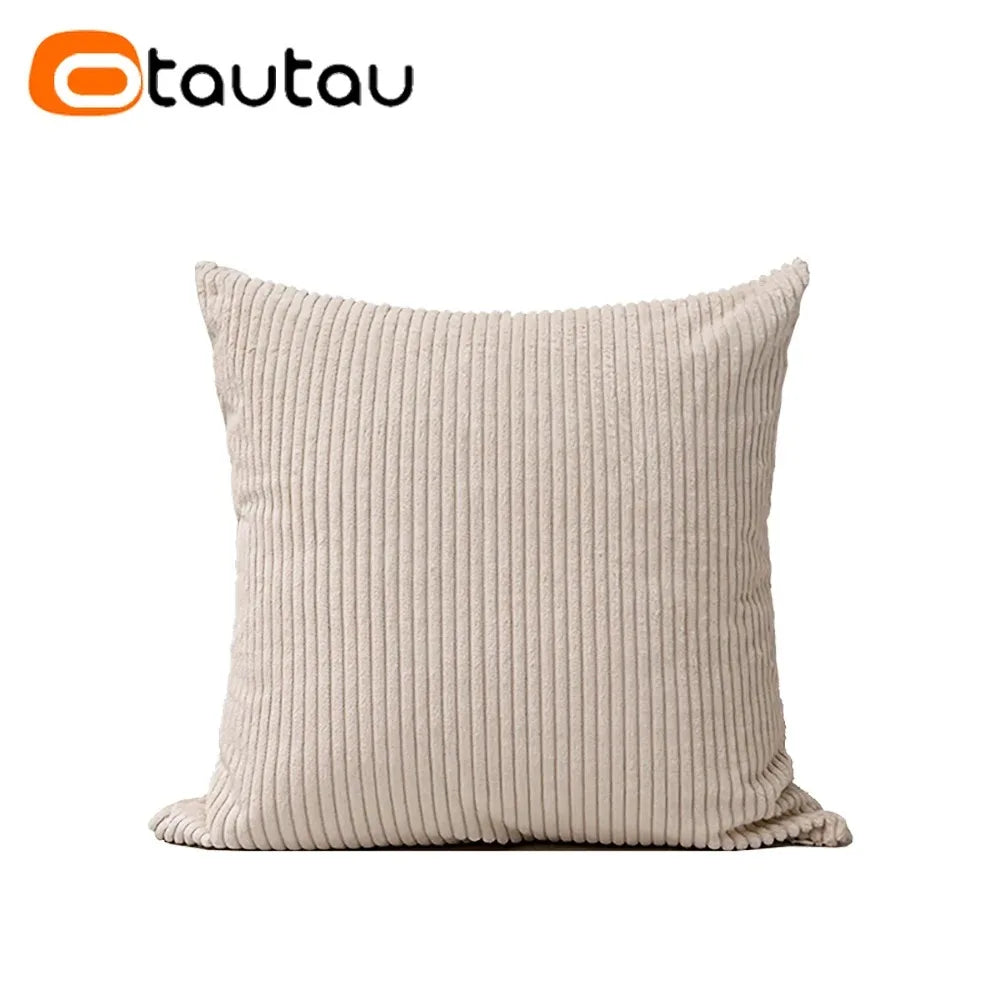 Cotton Corduroy Cushion Cover - Soft Throw Pillowcase Without Insert for Sofa Home Decor