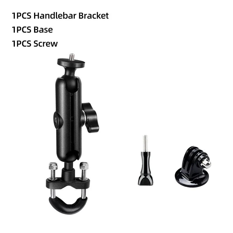 Motorcycle Handlebar & Mirror Mount – GoPro 13/12/11/10/9, Insta360, SJCAM & DJI Osmo Action Camera Bicycle & Bike Bracket Accessories Holder