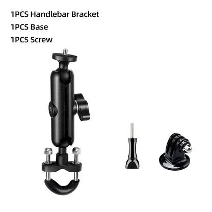 Motorcycle Handlebar & Mirror Mount – GoPro 13/12/11/10/9, Insta360, SJCAM & DJI Osmo Action Camera Bicycle & Bike Bracket Accessories Holder