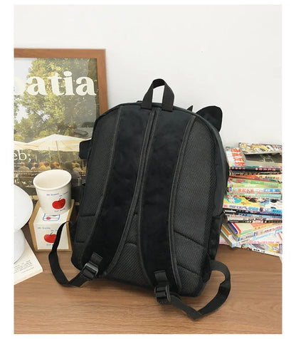 New Fashion Women's Backpack — High-Quality Large Capacity Computer Bag with Cartoon Pattern, Soft Fabric Shoulder Handbag