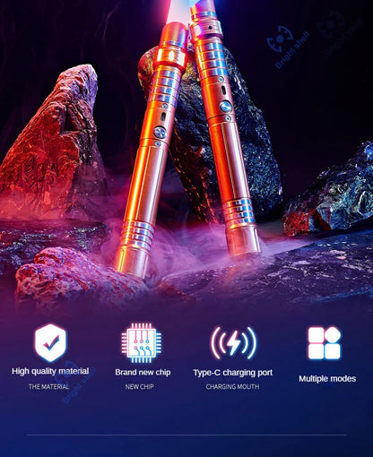 RGB Metal Lightsaber Toy – 15-Color Changing Laser Sword with Sound Effects, Force FX Jedi Blaster Gift for Kids