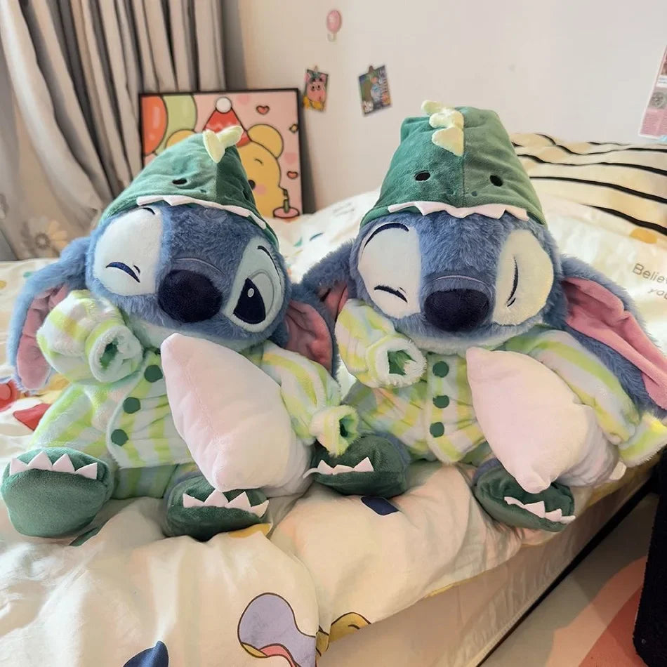 30-40cm Dinosaur Plush Doll – Cute Lilo & Stitch Sleepwear Toy, Summer Dream Series Large Pillow, Kids Birthday Gift