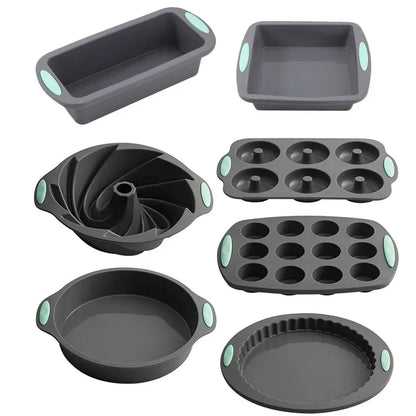 3D Silicone Bread and Muffin Mold Set - Heat Resistant, Non-Stick Kitchen Bakeware for Cakes and Pastries