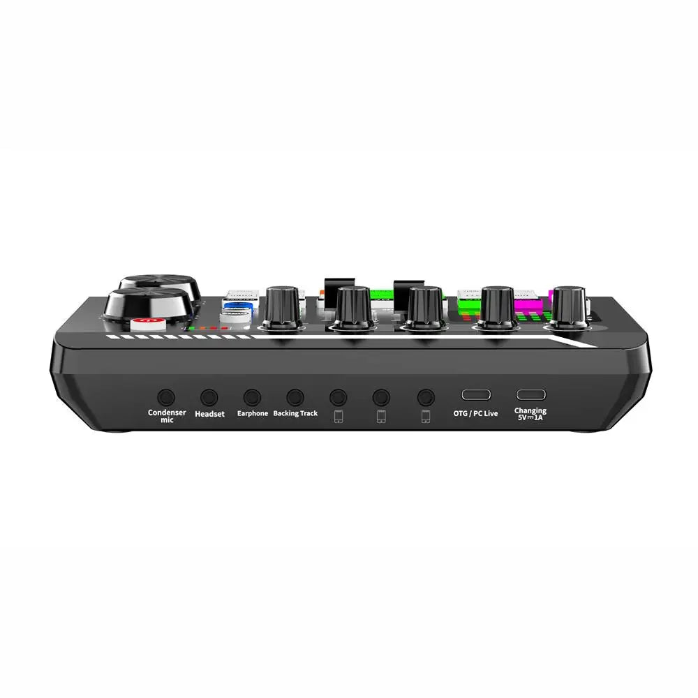 Live Sound Card Audio Interface with DJ Mixer Effects & Voice Changer – Bluetooth Mixer for Live Streaming & Singing