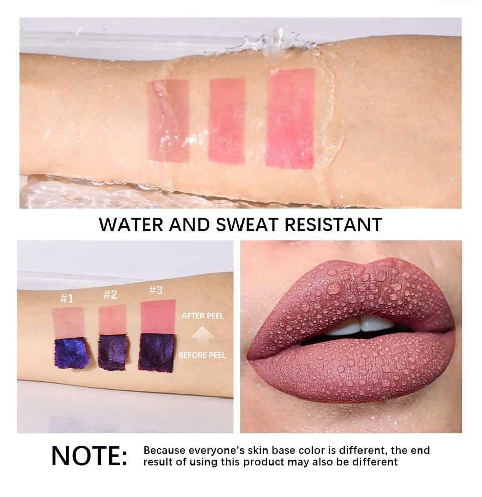 Blading Lip Gloss Peel & Stick Set – Long-Lasting, Waterproof, Pink, Transfer-Resistant Natural Lip Gloss for Women