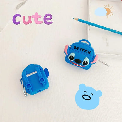 Backpack Stitch Silicone Case for AirPods 1/2/3/4 & Pro/Pro 2 — Cute Protective Earphone Cover