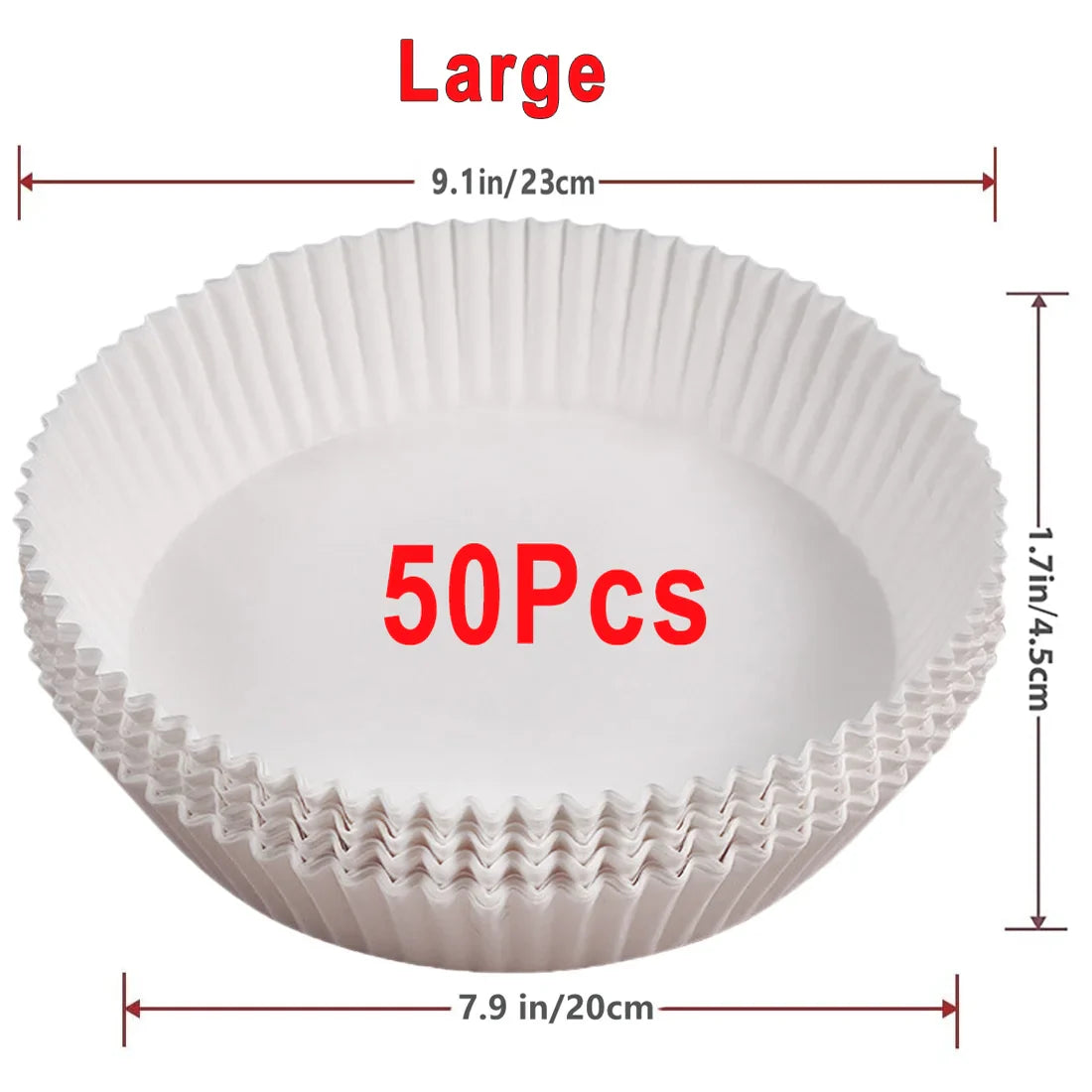 50/100Pcs Disposable Air Fryer Paper Liners Non-Stick Round Baking Parchment for Kitchen Cooking