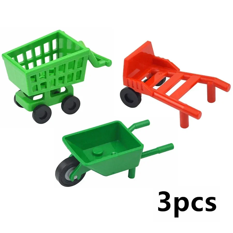 DIY Mini Food Building Block Figures – Bread, Fish, Fruit, Chicken, Crab, Hot Dog, Cake, Pizza & Carrot Creative Toy Bricks