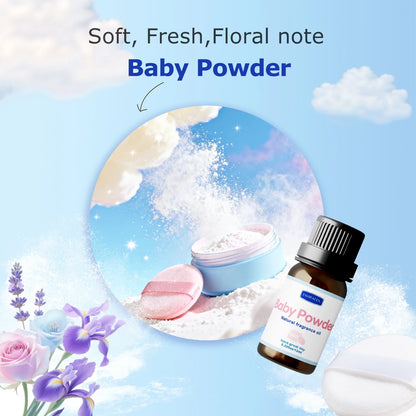 Baby Powder Fragrance Oil - 10ml Long-Lasting Warm & Sweet Scent Oil