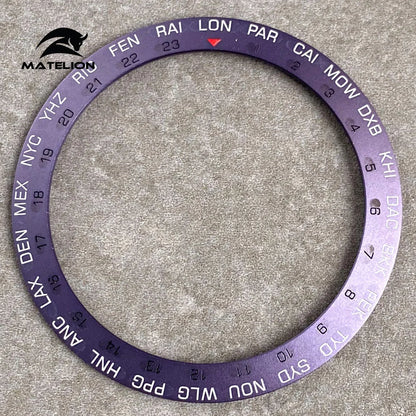 MATELION 38mm Ceramic Bezel Insert — Alloy Watch Ring for 40mm NH35/NH34 GMT Diving Watches