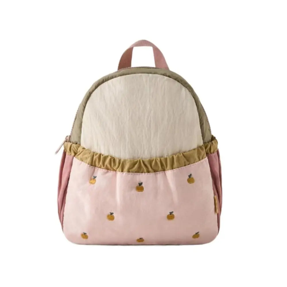 New Little Apple Backpack | Sweet Large Capacity Student Laptop Bag, Lightweight Embroidered Handbag