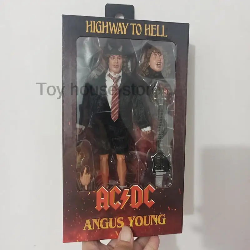 NECA Highway to Hell Angus Young & Bon Scott Action Figure – 18cm Collectible Toy Gift
