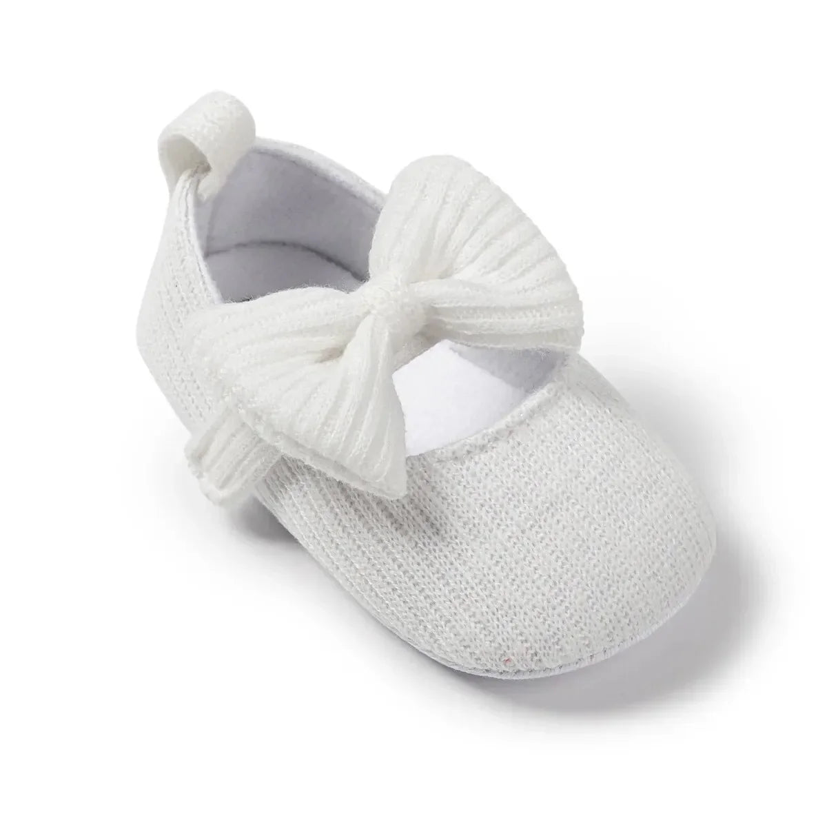 Meckior Baby Girl Shoes — Spring & Autumn Cotton Sole Moccasins with Bow, Anti-Slip First Walkers for Newborns & Toddlers