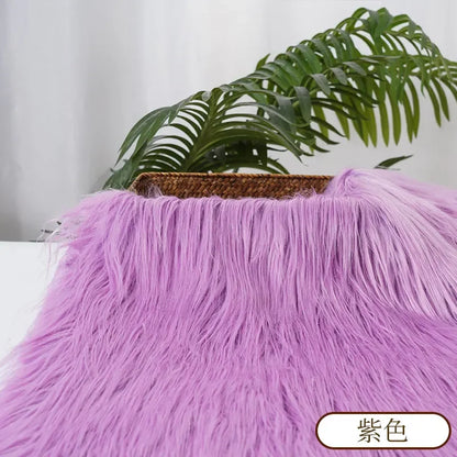 25x45cm Long Hair Faux Fur Fabric — DIY Animal Suit, Doll Hair, Beard Craft Material for Patchwork, Garment Sewing Accessories
