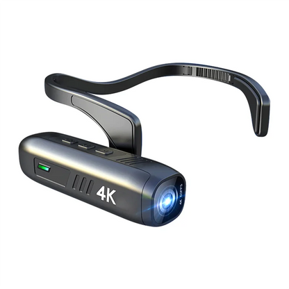 4K 30FPS Head-Mounted Camera — Wearable WiFi Camcorder with 120° Wide-Angle Lens, Anti-Shake & APP Control