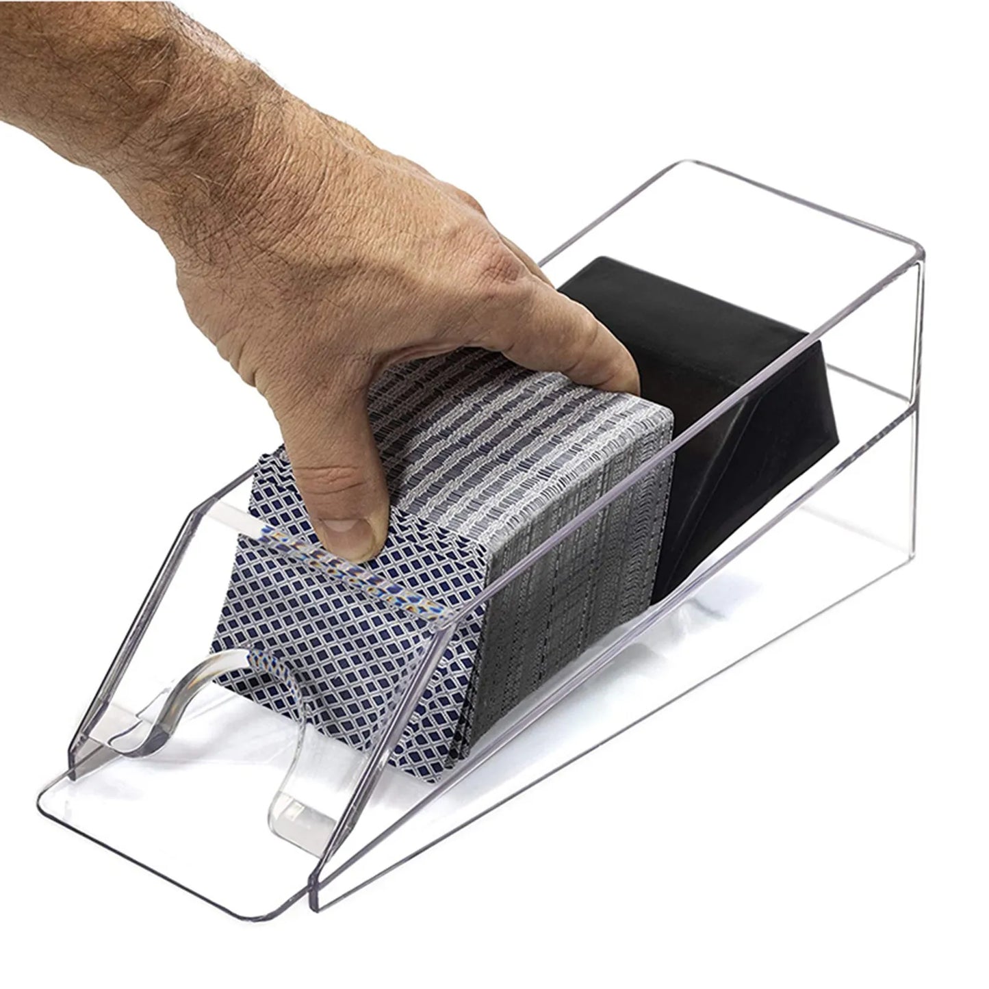Deluxe 4-Deck Poker Shoe – Playing Card Dealing Game Accessory for Casino, Home & Garden Decor