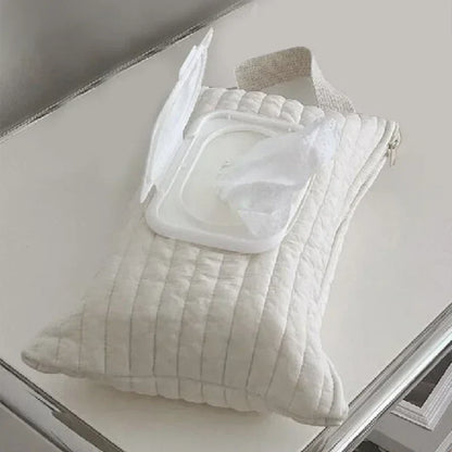 Baby Car Mounted Tissue Box Holder - Cute Portable Stroller Tissue & Diaper Bag Organizer for Car, Cart & Travel Accessories