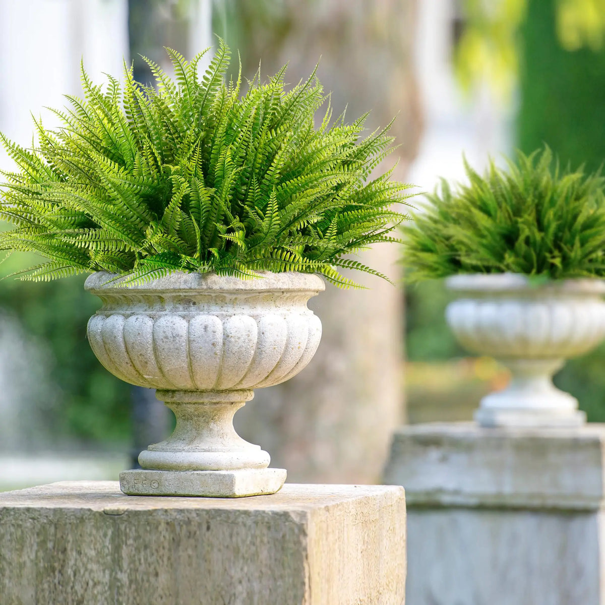 4–20 Pack Artificial Boston Fern Plants - UV-Resistant Faux Greenery for Home, Garden & Outdoor Decor