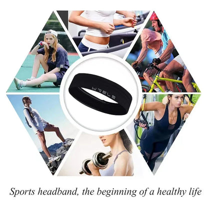 Elastic Sports Headbands – Sweat Absorbing Quick-Dry Anti-Slip Breathable Workout Headband for Yoga, Running & Gym