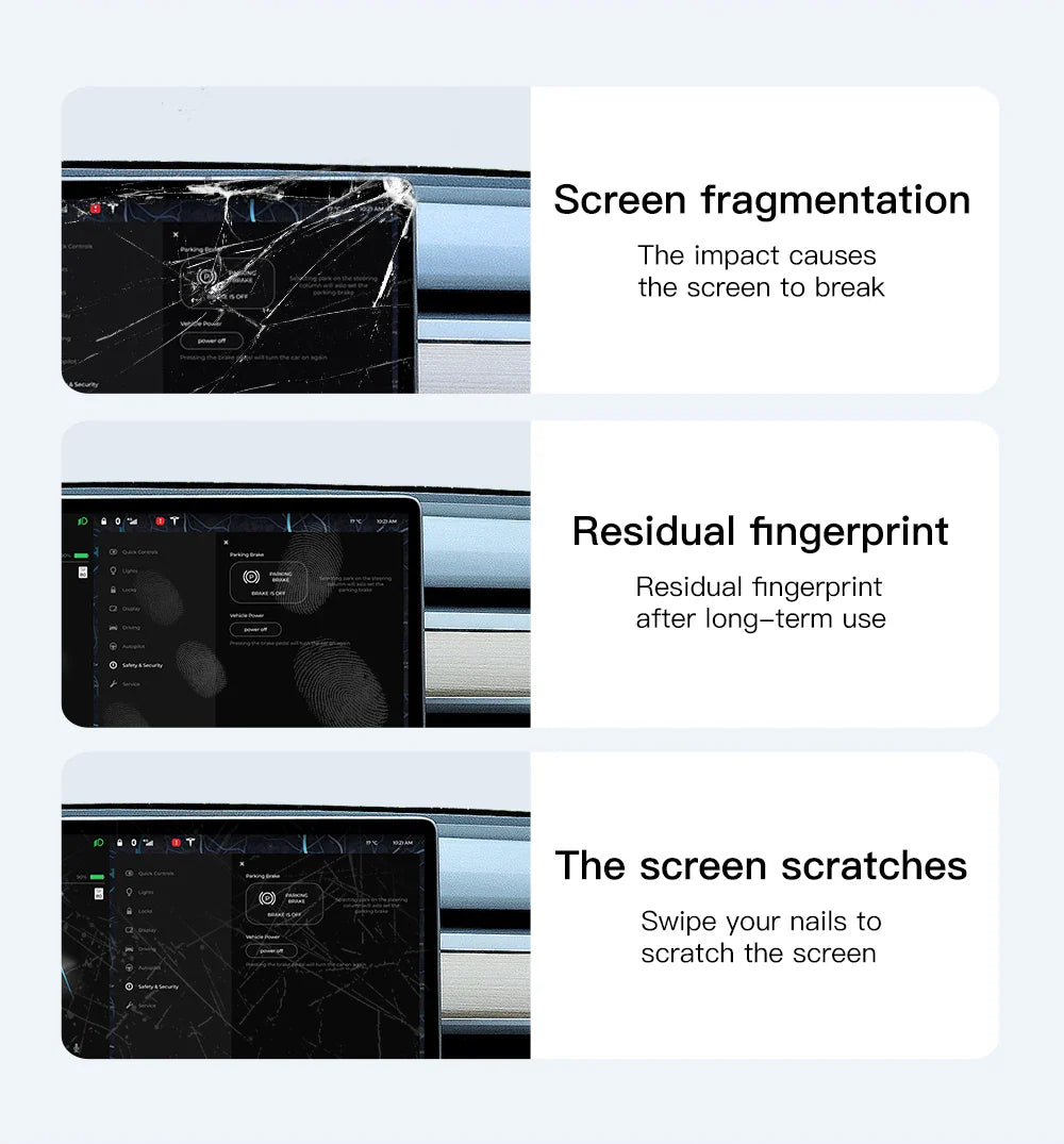 YZ Tempered Glass Screen Protector for Tesla Model 3 Y X 2021-2023 – HD Center Control Protection Film Accessory