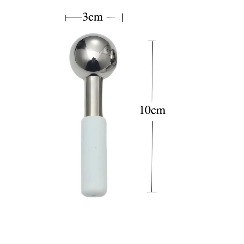 Mini 2pcs Stainless Steel Ice Globes – Cryo Sticks for Face & Eyes, Cold Roller for Puffiness, Wrinkles & Dark Circles