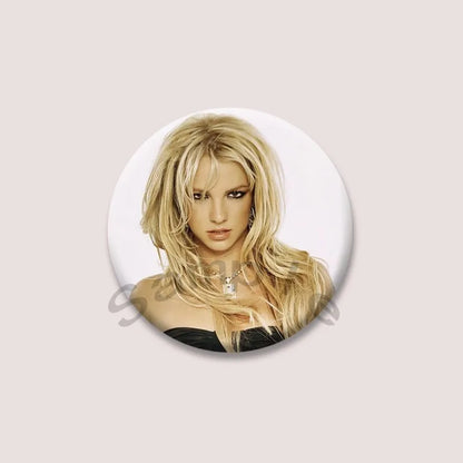 Britney Spears Music Brooch Pin – Pop Singer Badge Jewelry for Bags & Clothing, Fan Collection Accessories & Gift Item