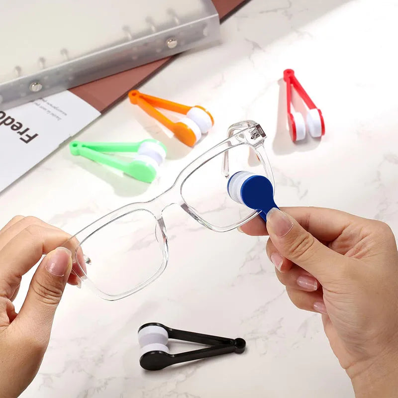 1-4pcs Portable Eyeglass Cleaner Brush – Microfiber Sunglasses & Spectacles Cleaning Tool
