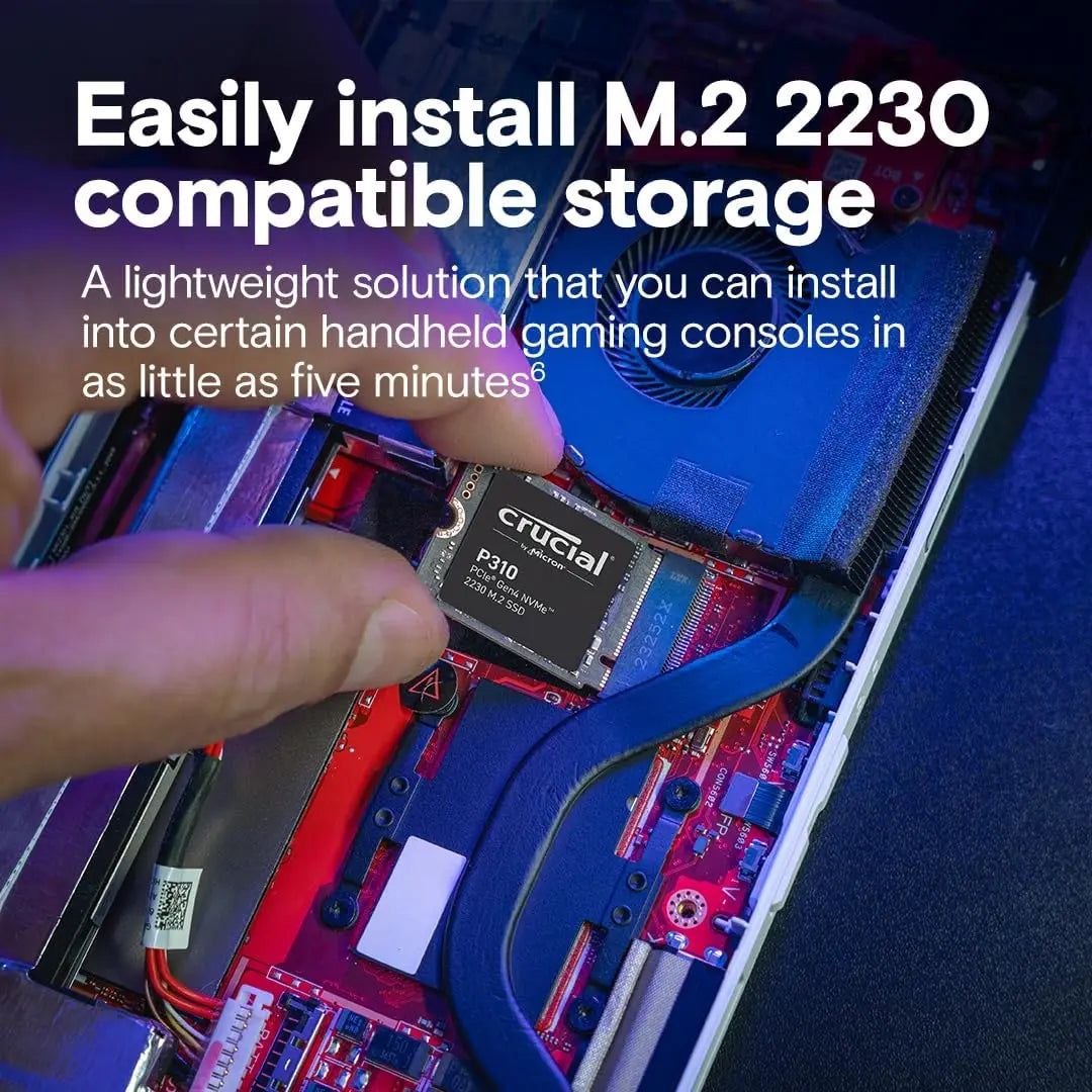 Crucial P310 PCIe Gen4 NVMe M.2 SSD | 1TB–2TB, Up to 7100MB/s, Internal Solid State Drive for Console & PC