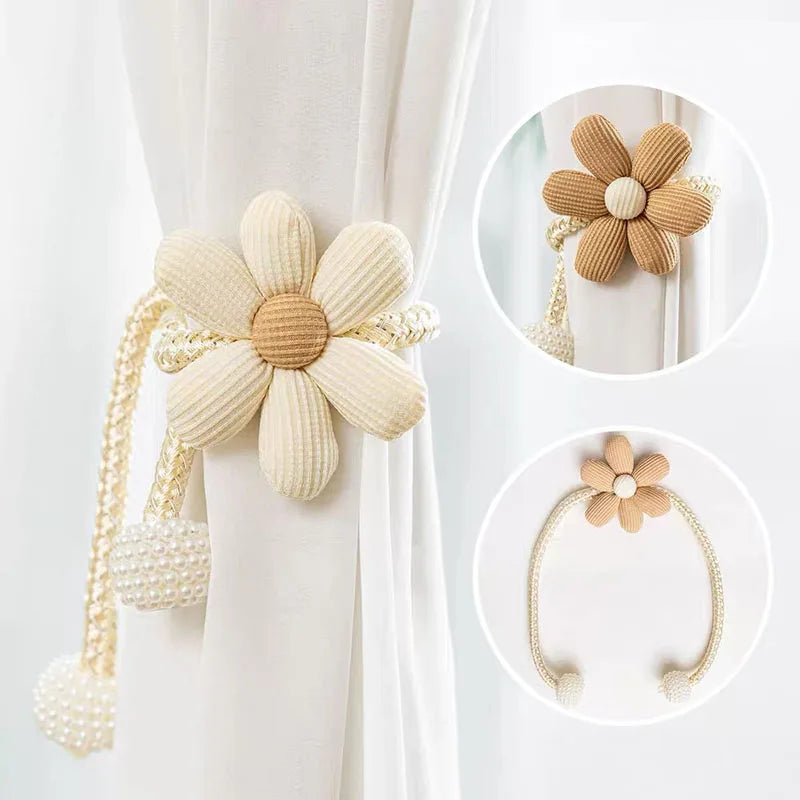 Modern Flower Curtain Ties – Creative Rope Tiebacks for Bedroom & Living Room, Home Curtain Decoration, Perfect Gift