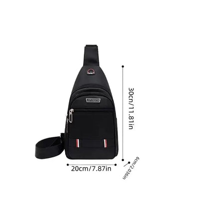 Men's CrossBorder Small Chest Shoulder Bag - Fashionable Polyester Travel Companion for Trendy Outdoor Leisure