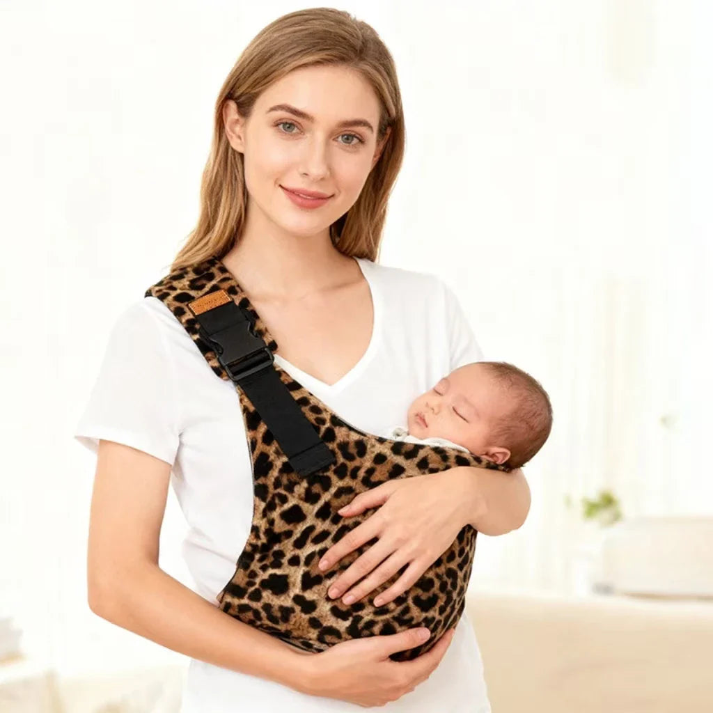 Newborn Baby Carrier Sling – Adjustable Ergonomic Crossbody Wrap & Hip Seat Infant Holder Bag for Hands-Free Comfortable Carrying