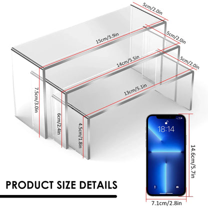3/6/9PCS Acrylic Display Stand — Transparent Organizer for Perfume, Dolls & Jewelry
