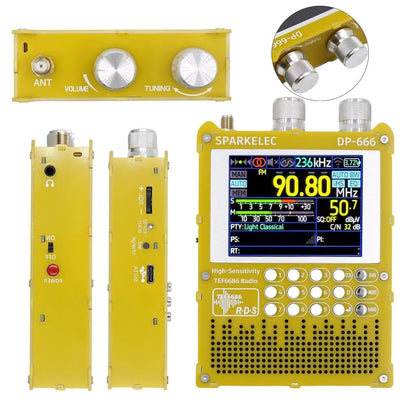 DP-666 TEF6686 High-Sensitivity Full Band Radio — FM/AM/LW/MW/SW Shortwave with ESP32 & 2.8" IPS LCD