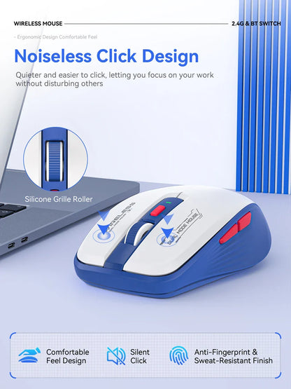 Xiaomi M303L Wireless Bluetooth Mouse – 2.4G Dual Mode 1600 DPI Silent Portable Mouse for PC, Tablet, Notebook, Android & iOS