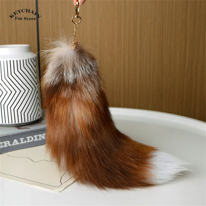 Cute Fluffy Bunny Fur Keychain – Plush Pom Pom Bag Charm and Car Key Ring with Hair Bow