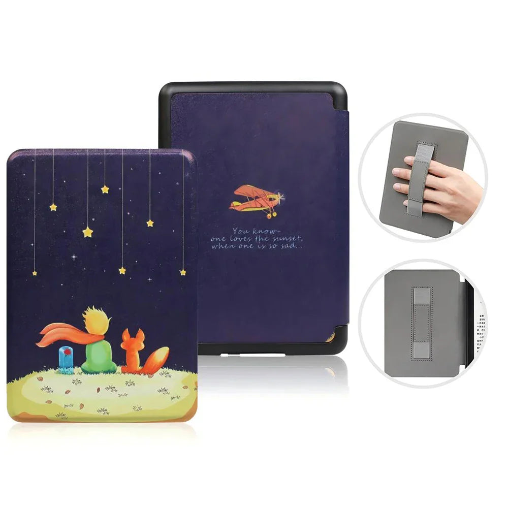 SA568B Leather Case for Kindle Paperwhite 12th Gen 2024 Signature Edition – 7-Inch Cover with Hand Strap & Auto Sleep