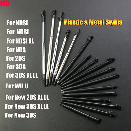 Black Plastic & Metal Telescopic Stylus Pen – Touch Screen Stylus for 2DS, 3DS, New 2DS LL/XL, New 3DS XL/LL, NDSL, NDSi, NDS & Wii