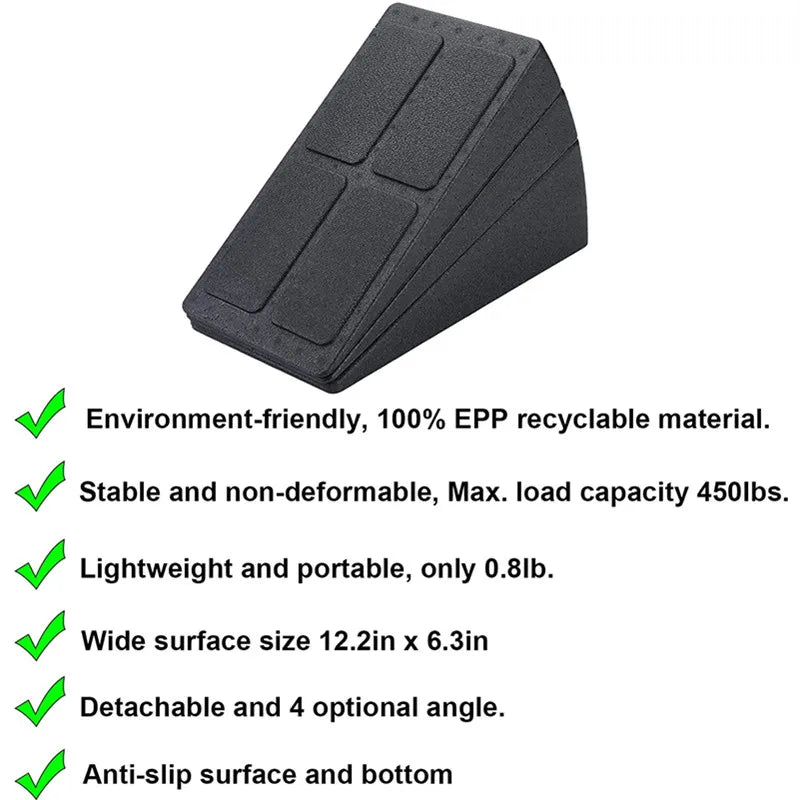 3-Piece Yoga Bricks Squat Wedge Set: Adjustable Slant Board for Exercise Gym Fitness - Non-Slip Foot Stretcher, Yoga Accessories