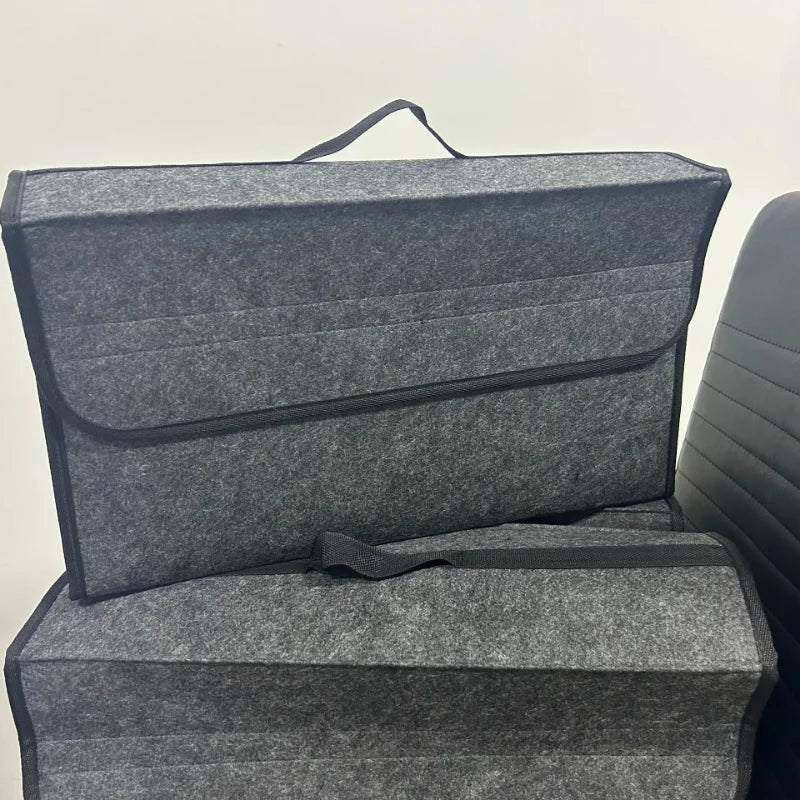 Anti-Slip Compartment Boot Storage Organizer – Soft Felt Car Trunk Organizer & Tool Storage Box, Car Accessories