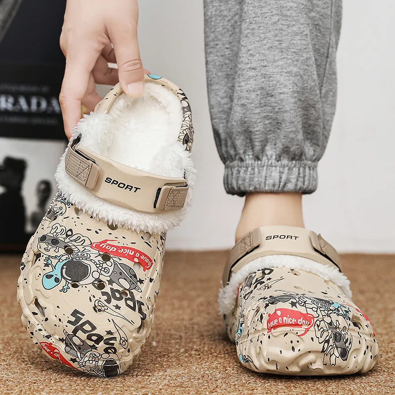 Men’s & Women’s Winter Slippers – Soft Plush Indoor, Non-Slip Removable Sandals, Big Size 47