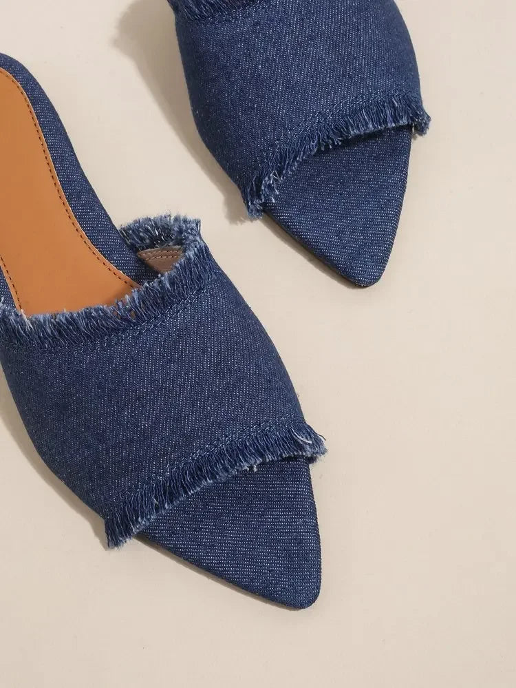 Women’s Summer Flats & Cowboy Sandals – Pointed Toe Flip Flops Casual Beach Dress Shoes