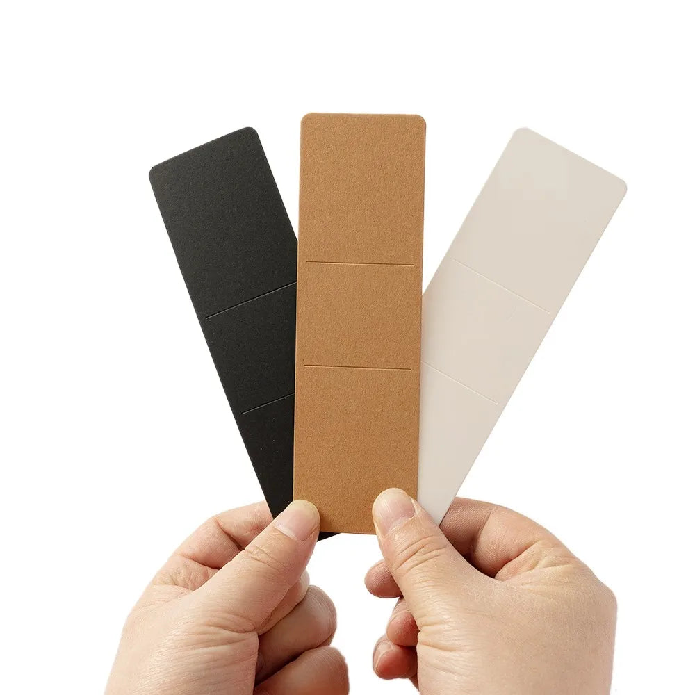10/30/50 PCS Resin Bookmark Holder Kraft Sleeves — DIY Bookmark Display Cards & Small Business Packaging Supplies