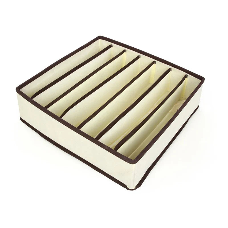 Foldable Underwear Drawer Organizer Box – Storage Case for Socks, Bras, Pants, Scarves, and Ties