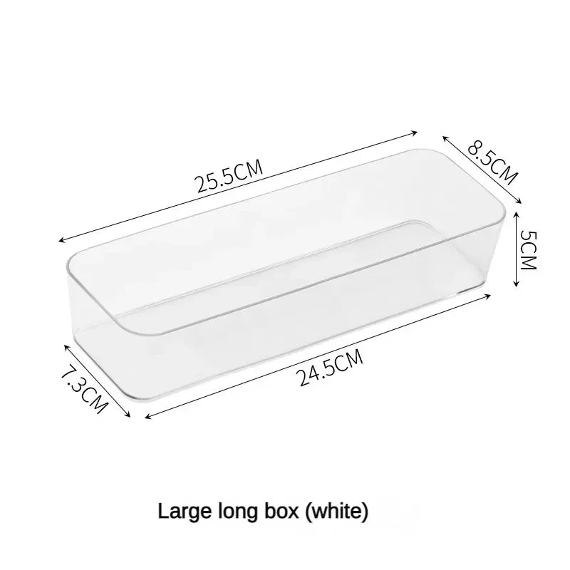 Unlimited Desk & Drawer Organizer Set – Clear Plastic Storage Boxes for Bathroom, Makeup & Kitchen